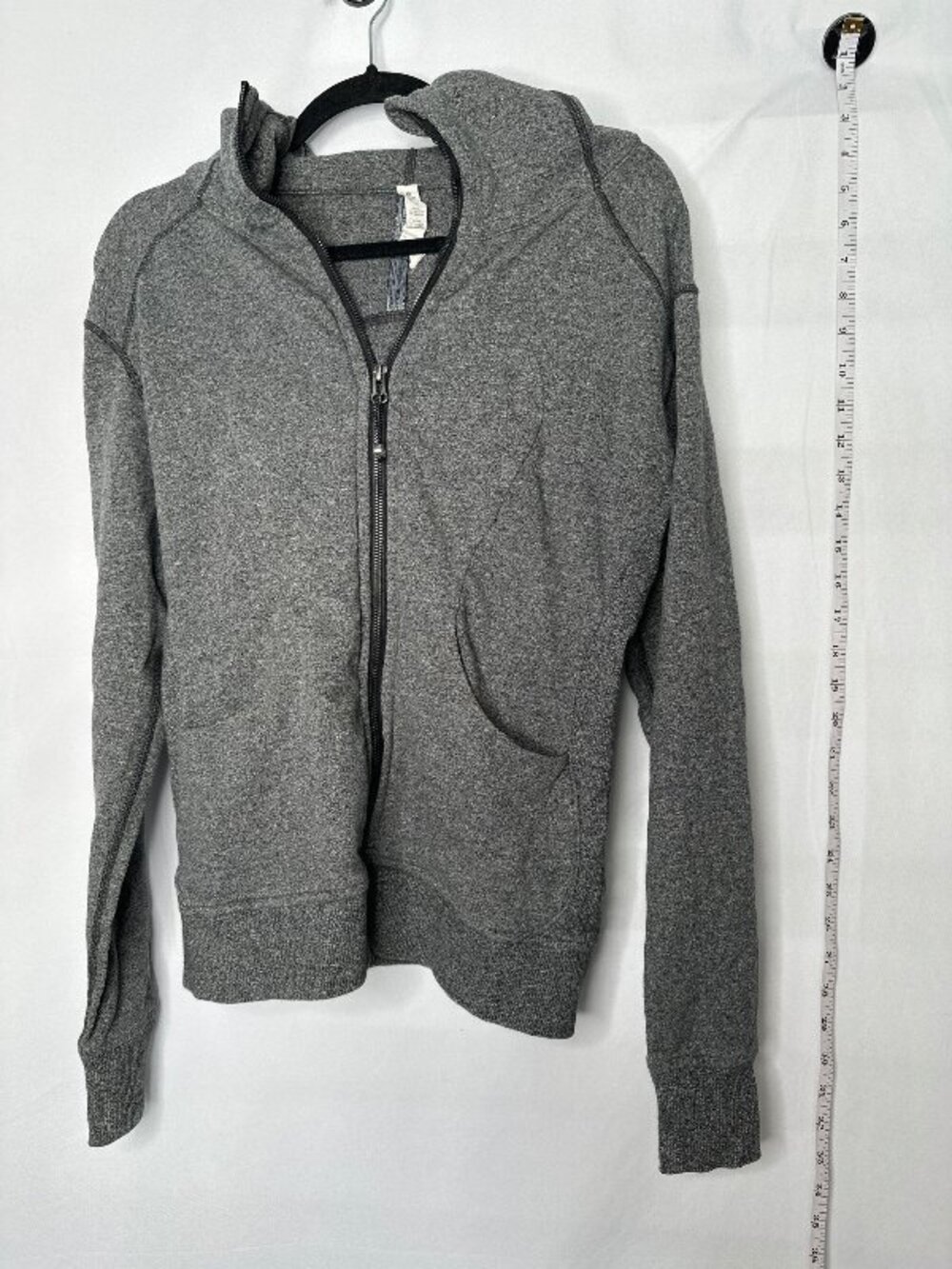Lululemon Athletica Gray Hooded Full Zip Jacket Women Gray Cozy Gymwear Classic